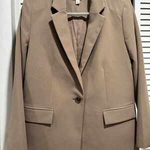 OPEN EDIT Women's Relaxed Blazer Jacket- Beige - Small (4-6)